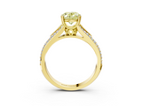 Yellow gold Fancy Yellow Oval  Solitaire Pave Split Shank Engagement Ring with Six-Prong Setting_40