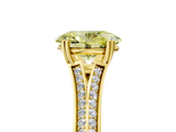 Yellow gold Fancy Yellow Oval  Solitaire Pave Split Shank Engagement Ring with Six-Prong Setting_42
