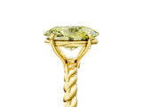 Yellow gold Fancy Yellow Oval  Solitaire Twist Band Ring with Four-Prong Setting_72
