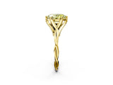 Yellow gold Fancy Yellow Oval  Solitaire Twist Band Six-Prong Setting 3