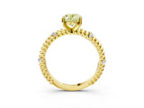 Yellow gold Fancy Yellow Oval  Solitaire Twisted Band Prong Set Engagement Ring_64