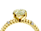 Yellow gold Fancy Yellow Oval  Solitaire Twisted Band Prong Set Engagement Ring_65