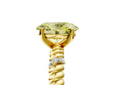 Yellow gold Fancy Yellow Oval  Solitaire Twisted Band Prong Set Engagement Ring_66