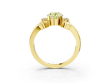 Yellow gold Fancy Yellow Oval  Solitaire Twisted Band Scroll Prong Ring_23