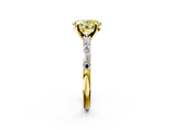 Yellow gold Fancy Yellow Oval  Solitaire with Side Baguettes and Channel Set Band_64