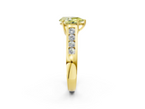 Yellow gold Fancy Yellow Pear  Brilliant Channel-Set Solitaire Ring with Four-Prong Setting_22