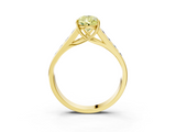 Yellow gold Fancy Yellow Pear  Brilliant Channel-Set Solitaire Ring with Four-Prong Setting_23