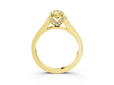 Yellow gold Fancy Yellow Pear  Brilliant Cut Diamond Engagement Ring with Pavé Band and Four-Prong Setting_52