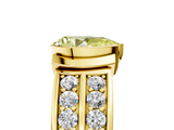 Yellow gold Fancy Yellow Pear  Brilliant Diamond Channel Set Wide Band Ring with Bezel Setting_61