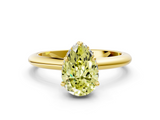 Yellow gold Fancy Yellow Pear  Brilliant Solitaire Engagement Ring with Six-Prong Setting and Classic Band_20