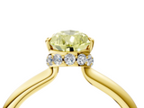 Yellow gold Fancy Yellow Pear  Brilliant Solitaire Engagement Ring with Six-Prong Setting and Classic Band_24