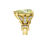 Yellow gold Fancy Yellow Pear  Brilliant Solitaire with Pave Band and Four-Prong Setting_25