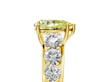 Yellow gold Fancy Yellow Pear Cut Brilliant Diamond Pavé Band with Six-Prong Setting_17