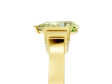 Yellow gold Fancy Yellow Pear Cut Brilliant Solitaire Diamond Ring with Channel Set Band and Bar Prong Setting_17