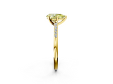 Yellow gold Fancy Yellow Pear  Cut Channel Set Solitaire Engagement Ring with Four-Prong Setting_222