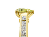 Yellow gold Fancy Yellow Pear  Cut Channel Set Solitaire Engagement Ring with Prong Setting_25