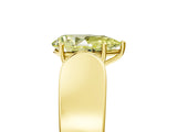 Yellow gold Fancy Yellow Pear Cut Diamond Channel Set Solitaire Ring with Four-Prong Setting_17