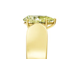 Yellow gold Fancy Yellow Pear Cut Diamond Channel Set Solitaire Ring with Four-Prong Setting_41
