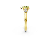 Yellow gold Fancy Yellow Pear  Cut Diamond Five-Stone Prong Set White Gold Ring_34