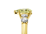 Yellow gold Fancy Yellow Pear  Cut Diamond Five-Stone Prong Set White Gold Ring_37