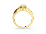 Yellow gold Fancy Yellow Pear Cut Diamond Halo Split Shank Engagement Ring_42