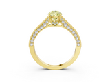 Yellow gold Fancy Yellow Pear  Cut Diamond Pave Band with Four-Prong Setting_40