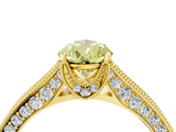 Yellow gold Fancy Yellow Pear  Cut Diamond Pave Band with Four-Prong Setting_41