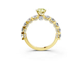 Yellow gold Fancy Yellow Pear Cut Diamond Side Stone Engagement Ring with Four-Prong Setting_39