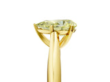 Yellow gold Fancy Yellow Pear Cut Diamond Solitaire Engagement Ring with Cathedral Setting and Four-Prong Mount_116