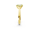 Yellow gold Fancy Yellow Pear Cut Diamond Solitaire Engagement Ring with Cathedral Setting and Four-Prong Mount_26