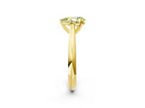 Yellow gold Fancy Yellow Pear Cut Diamond Solitaire Engagement Ring with Cathedral Setting and Four-Prong Mount_80