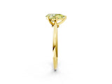 Yellow gold Fancy Yellow Pear Cut Diamond Solitaire Engagement Ring with Classic Band and Four-Prong Setting_106