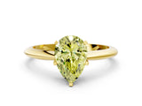 Yellow gold Fancy Yellow Pear Cut Diamond Solitaire Engagement Ring with Classic Band and Four-Prong Setting_40