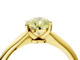 Yellow gold Fancy Yellow Pear Cut Diamond Solitaire Engagement Ring with Classic Band and Four-Prong Setting_44