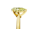 Yellow gold Fancy Yellow Pear Cut Diamond Solitaire Engagement Ring with Classic Band and Four-Prong Setting_45