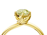 Yellow gold Fancy Yellow Pear Cut Diamond Solitaire Engagement Ring with Four-Prong Setting and Classic Band_24