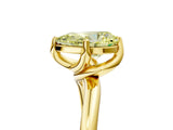 Yellow gold Fancy Yellow Pear Cut Diamond Solitaire Engagement Ring with Four-Prong Setting and Classic Band_25
