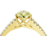Yellow gold Fancy Yellow Pear Cut Diamond Split Shank Pavé Engagement Ring with Four-Prong Setting_78