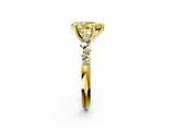 Yellow gold Fancy Yellow Pear  Cut Diamond Vine Band with Four-Prong Setting_42