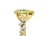 Yellow gold Fancy Yellow Pear  Cut Diamond Vine Band with Four-Prong Setting_45