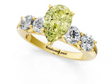 Yellow gold Fancy Yellow Pear  Cut Five-Stone Prong Set Diamond Ring with Classic Band_33