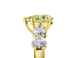 Yellow gold Fancy Yellow Pear  Cut Five-Stone Prong Set Diamond Ring with Classic Band_37