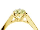 Yellow gold Fancy Yellow Pear Cut Solitaire Cathedral Diamond Engagement Ring with Channel-Set Band and Four-Prong Setting_7