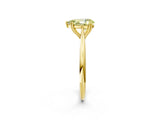 Yellow gold Fancy Yellow Pear Cut Solitaire Diamond Ring with Six-Prong Setting and Classic Band_14