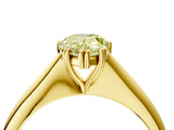 Yellow gold Fancy Yellow Pear Cut Solitaire Diamond Ring with Six-Prong Setting and Classic Band_16
