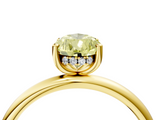 Yellow gold Fancy Yellow Pear  Cut Solitaire Engagement Ring with Four-Prong Setting and Classic Band_24