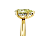 Yellow gold Fancy Yellow Pear  Cut Solitaire Engagement Ring with Four-Prong Setting and Classic Band_25