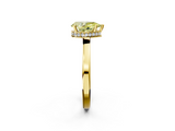 Yellow gold Fancy Yellow Pear  Cut Solitaire Engagement Ring with Four-Prong Setting on a Classic Band_22