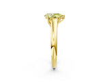 Yellow gold Fancy Yellow Pear Cut Solitaire Engagement Ring with Tapered Band and Four-Prong Setting_5