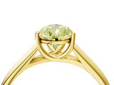 Yellow gold Fancy Yellow Pear Cut Solitaire Engagement Ring with Tapered Band and Four-Prong Setting_7